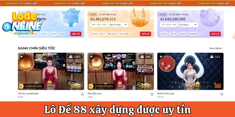 Lô đề 88&nbsp; xây dựng được uy tín